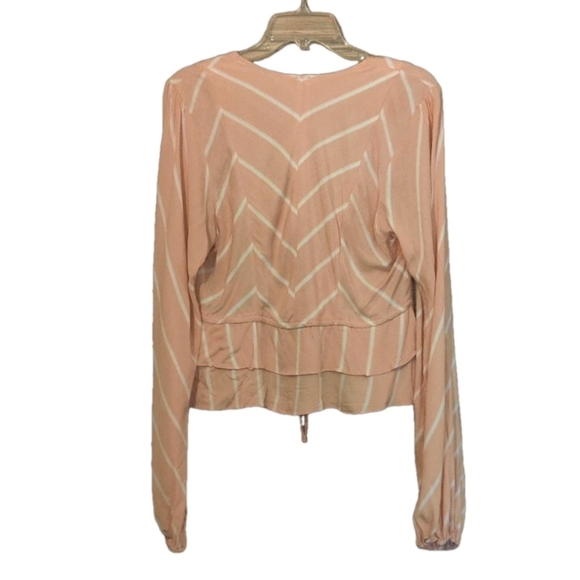 Free People Safarifran Long Sleeve Crop Top NWT Size Small - Picture 6 of 8